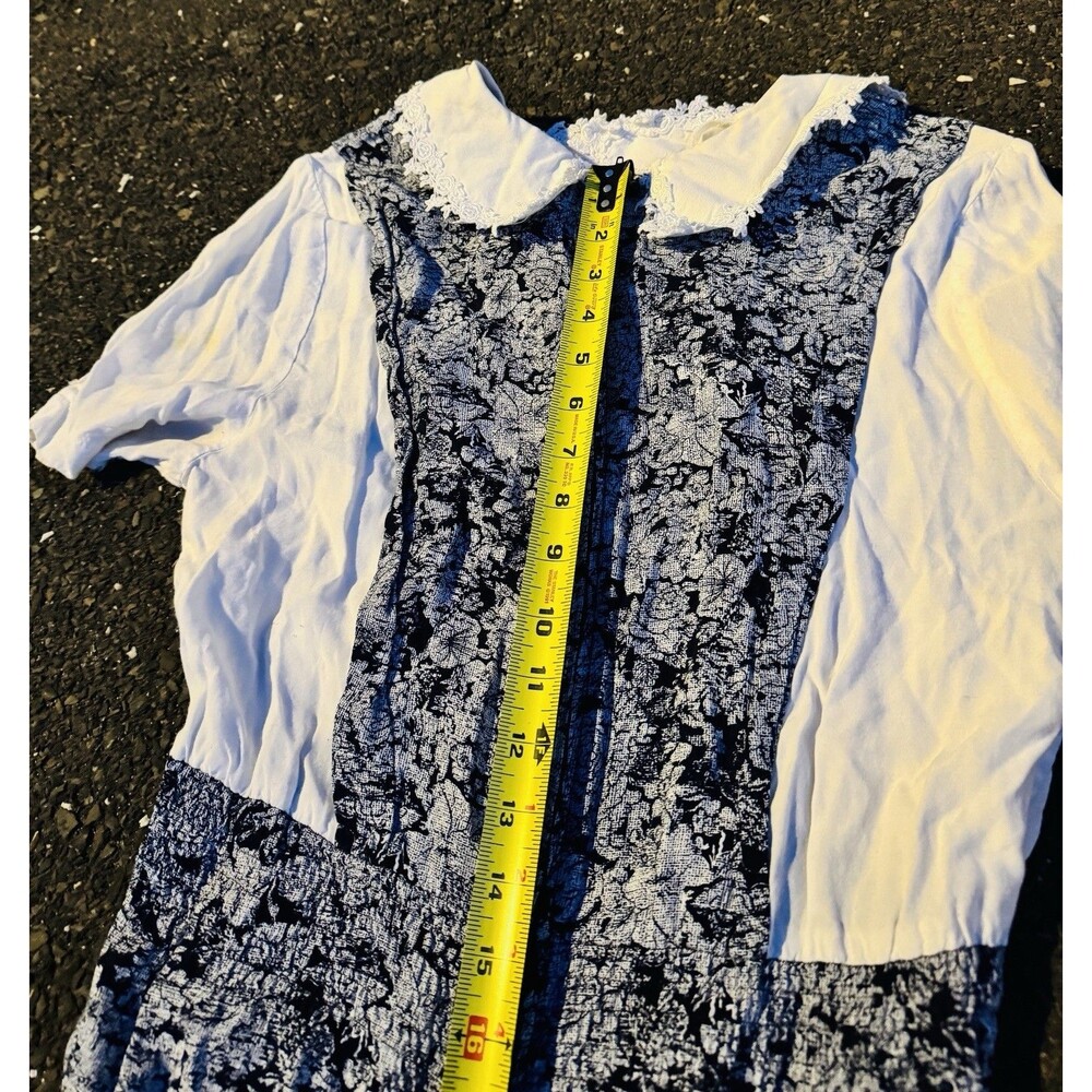 Handmade Vintage Style Folk Jumpsuit Set Prairie Cottagecore Wide Leg Outfit - Picture 7 of 10